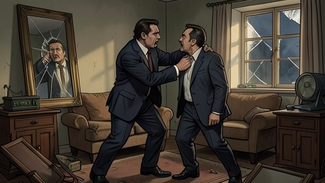 The Domestic Fight from "The Plot Against America". The Domestic Fight Conflict turns physical Herman confronts Alvin over his indifference to Jewish suffering and his new criminal associations.