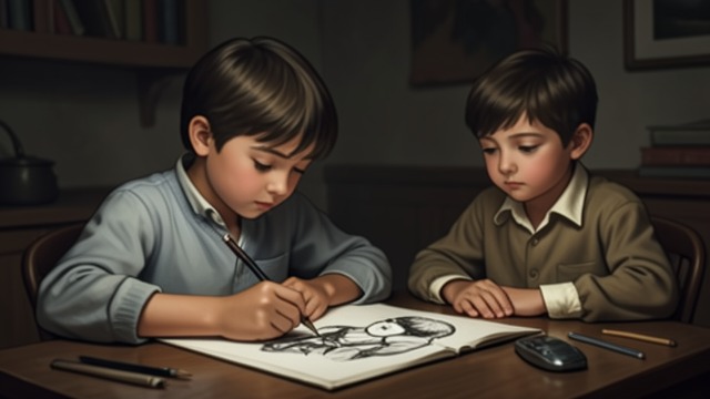 The Admired Brother from "The Plot Against America". The Admired Brother A younger brother’s view Philip admires Sandy’s drawing talent, seriousness, and quiet confidence.