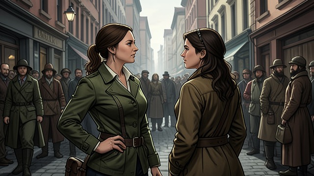 The Political Divide from "The Plot Against America". The Political Divide Sisters on opposite sides Evelyn works for Lionel Bengelsdorf and supports Just Folks, while Bess’s husband opposes the program.