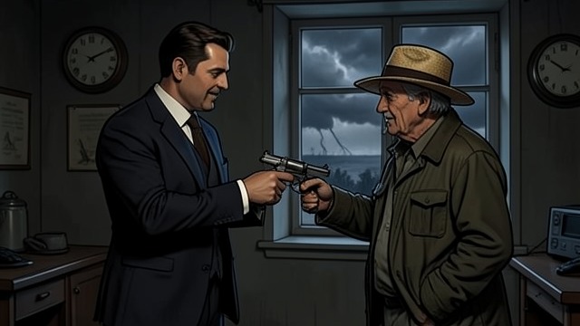The Neighbor’s Pistol from "The Plot Against America". The Neighbor’s Pistol Threat reaches the block Mr. Cucuzza offers Herman a gun as anti-Semitic violence spreads and rumors intensify.
