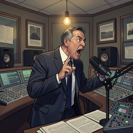 The Newsman’s Campaign from "The Plot Against America". Walter Winchell’s opposition to Lindbergh evolves from broadcasting dissent into a dangerous presidential campaign.