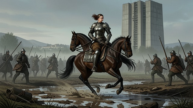 Isabella Commands from "The Constant Princess". Female Authority in Armor A queen at war Isabella of Castile directs military decisions and rides among frightened troops.