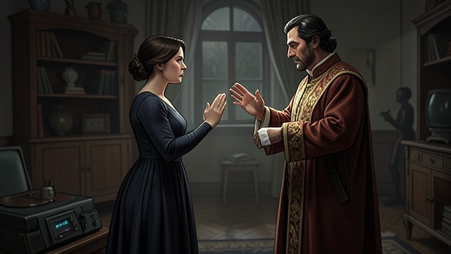 The Queen Confronts Him from "The Constant Princess". Truth Against Excuse A direct question Katherine asks Henry to explain the quarrel and recognizes that his account is false.