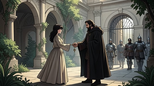 Granada Surrenders from "The Constant Princess". Victory and Entry Transfer of power Boabdil hands the keys of Granada to Ferdinand II of Aragon and Isabella of Castile.