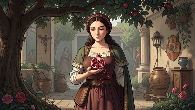 Spain’s Pomegranate from "The Constant Princess". An Emblem of Inheritance Fruit and dynasty Catalina associates herself with the pomegranate, a Spanish emblem full of seeds and life.