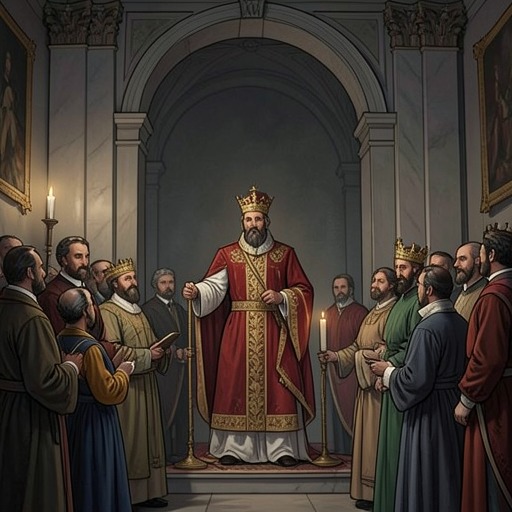 Public Authority at the Coronation from "The Constant Princess". This thread traces how ceremony turns Katherine’s long struggle for status into recognized queenship, while leaving personal grief unresolved.