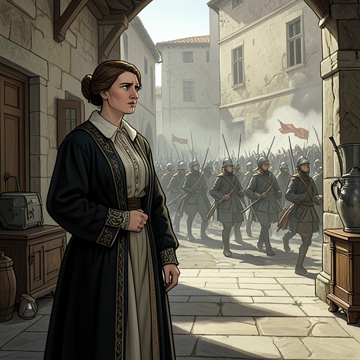 War as a Cycle of Retaliation from "The Constant Princess". This thread traces Katherine’s movement from inherited crusading certainty toward the belief that war cannot permanently answer war.