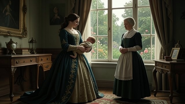 The Princess’s Birth from "The King's Curse". A Longed-for Child A Living Daughter Katherine gives birth to Mary, a healthy girl.