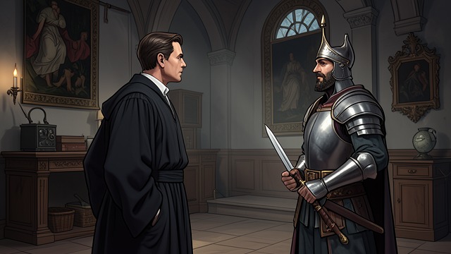 A Scholar Speaks Against the King from "The King's Curse". The Cost of Candor The Royal Audience Reginald tells Henry that scripture and justice offer no grounds for setting Katherine aside.