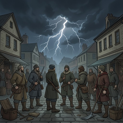 The Pilgrimage of Grace from "The King's Curse". The northern rebellion grows from defense of religious houses into a mass movement that wins concessions briefly before royal betrayal destroys its leaders.
