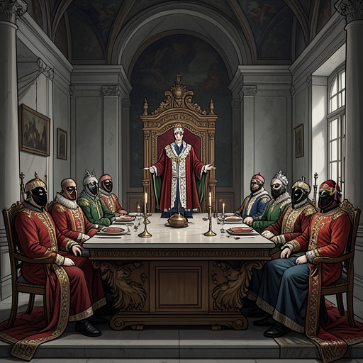 The Court as a Stage from "The King's Curse". Court ceremony, courtly love, and royal performance conceal changing balances of power, especially as Henry’s image diverges from the suffering beneath it.