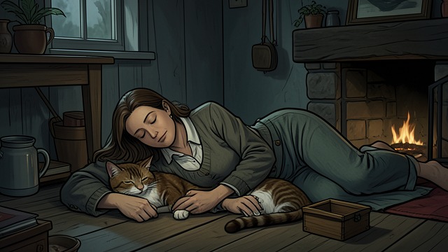 A Cat in the Cottage from "A Pale View of Hills". An Animal Companion A child’s attachment Mariko lies beside a cat in the dim cottage and tells Etsuko that it will have kittens.
