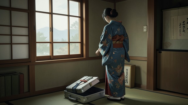 A Home Not Yet Found from "A Pale View of Hills". An Open Ending Departure pending Sachiko packs the family’s belongings for Kobe while Mariko’s eventual whereabouts and living conditions remain unknown.