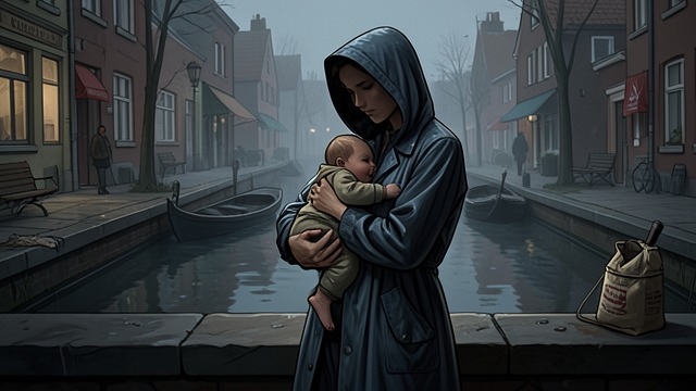 The Woman in Memory from "A Pale View of Hills". A Frightening Encounter A witnessed scene Sachiko tells Etsuko that Mariko saw a thin woman holding a baby by a canal in Tokyo during the war.