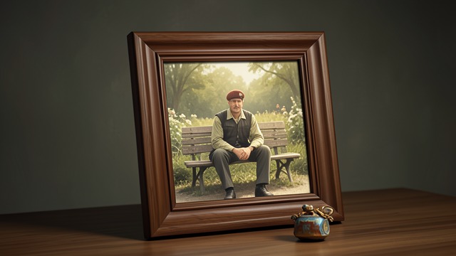 A Gift With a Joke from "Along for the Ride". A Gift With a Joke A deliberately tacky frame Hollis sends Auden a picture frame bearing his own photograph.