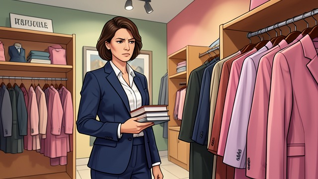 The Shop's Pink World from "Along for the Ride". The Shop's Pink World Discomfort on display Clementine’s is full of clothing, cosmetics, and bright colors that make Auden feel out of place.