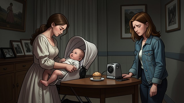 A Night of Shared Care from "Along for the Ride". A Night of Shared Care A choice to help Auden takes Thisbe from Heidi and pushes her in a stroller until the baby falls asleep.