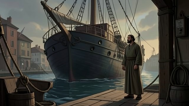 The Ship Calls Him Back from "The Prophet". The Ship Calls Him Back A Return Becomes Possible Almustafa sees the ship that is to bear him to the isle of his birth.