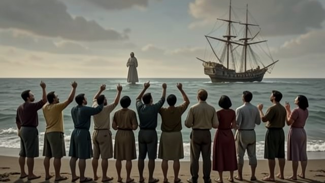 The Cry over the Water from "The Prophet". The Cry over the Water A Collective Farewell The people’s cry rises as if from a single heart and travels over the sea like a trumpet.