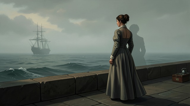 The Seeress Stays Behind from "The Prophet". The Seeress Stays Behind Separation Made Visible Almitra remains on the sea-wall after the ship disappears into the mist.