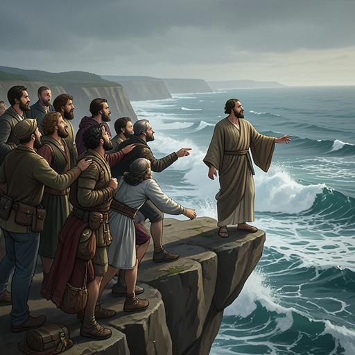 The City’s Farewell Ritual from "The Prophet". This flow tracks how Orphalese gathers around Almustafa, tries to hold him through affection, and finally releases him to the sea.