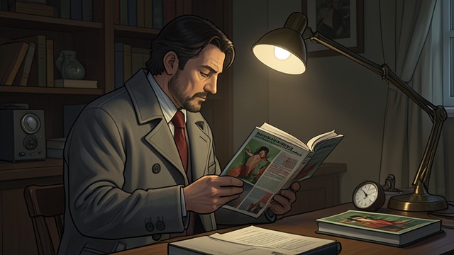 The Magazine as Primer from "The Humans". Reading into Society A rapid lesson The narrator reads Cosmopolitan magazine and quickly acquires written English.