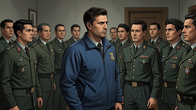 Clothes as Social Code from "The Humans". Learning the Uniform A system of signals The operative studies layers, badges, and uniforms, realizing that clothes communicate status and authority.