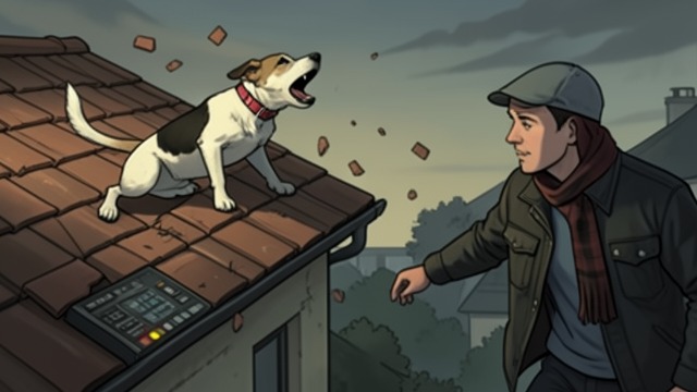 A Silent Warning from "The Humans". Loyalty in the Rain Staying close Newton barks when a tile falls and the narrator moves across the roof toward Gulliver Martin.