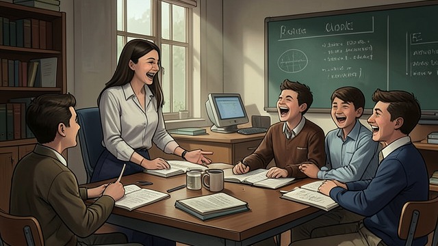 A Lecture Turns to Laughter from "The Humans". Finding a Shared Register A classroom misunderstanding A student jokes about the narrator’s clothes, referring to the Naked Professor incident.