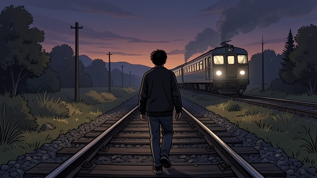 A Dangerous Walk from "The Humans". Near the Tracks Withdrawal Gulliver Martin skips school and walks alone, avoiding contact with others. The narrator follows him without telling Isobel Martin.