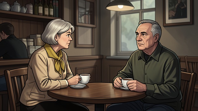 The Coffee Shop Recognition from "También esto pasará". The Coffee Shop Recognition A return of the stranger Blanca encounters the same man at a village café.