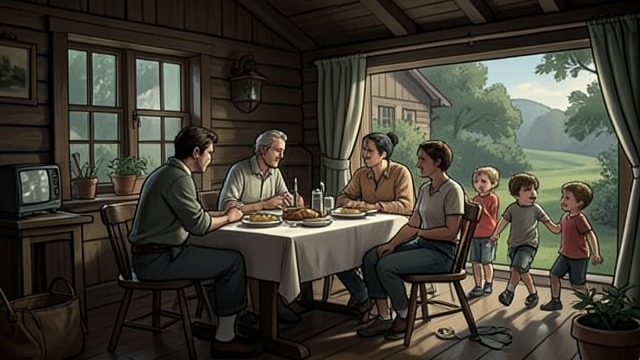 A Crowded Summer Begins from "También esto pasará". A Crowded Summer Begins Company gathers Friends, children, former partners, and visitors fill the summer house.