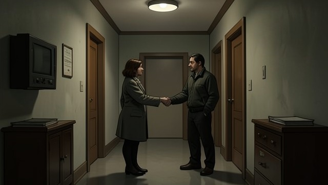 A Brief Meeting from "También esto pasará". A Brief Meeting A hurried reunion Blanca leaves dinner to meet Santi, who has only a little time before returning to his family.