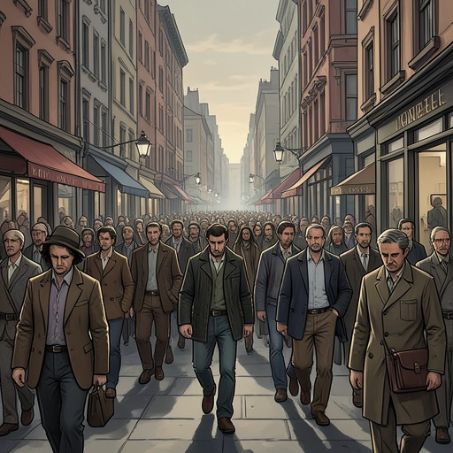 The Final Movement from Crowd to Solitude from "También esto pasará". The novel moves Blanca from the collective funeral through crowded summer life to a solitary dawn encounter with her grief.