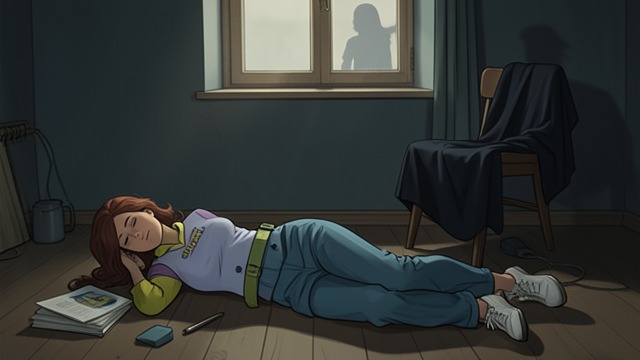 失踪的房客,《罗斯玛丽的婴儿》中的场景。窗边的一场死亡 突如其来的暴力 特蕾莎·吉奥诺弗里奥跳窗后,尸体躺在布兰福德公寓下方。她此前曾讲述自己如何被卡斯特维特夫妇救下并照料,而她的死就发生在这之后。 令人不安的疑问 那张纸条以及卡斯特维特夫妇彼此矛盾的解释,让罗斯玛丽心中疑虑未消。他们表面上的善意依然如故,但他们这个家庭造成的第一桩人命代价已显露出来。