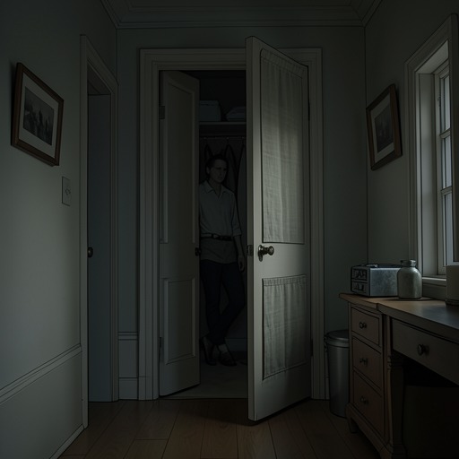 The Door Between Apartments from "Rosemary's Baby". This flow traces the changing significance of Rosemary’s linen closet, from a practical household feature to proof of the coven’s hidden access.