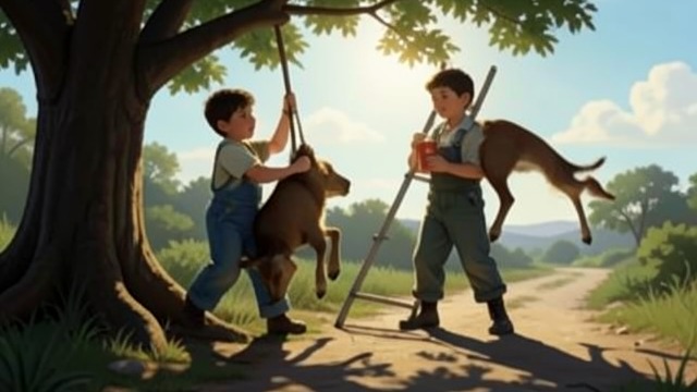 Brothers in the Orchard from "East of the Mountains". Brothers in the Orchard Shared labor Aidan and Ben grow up working the same orchard, caring for animals, and helping with seasonal tasks.