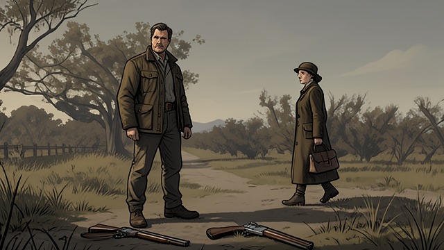 The Gun Left Behind from "East of the Mountains". The Gun Left Behind A final relinquishment Ben does not take the Winchester back from Harden.
