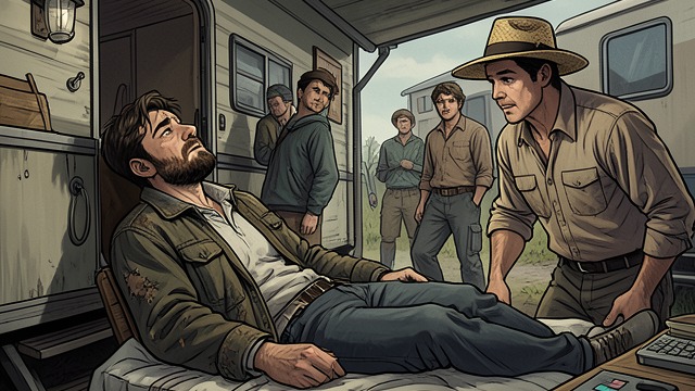 The Call for a Doctor from "East of the Mountains". The Call for a Doctor An urgent summons Emilio wakes Ben and asks for a doctor, while Sanchez explains that a baby is stuck during labor.