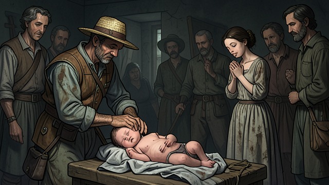 The Baby Breathes from "East of the Mountains". The Baby Breathes A fragile child Ben clears the baby's mouth, stimulates her, and watches for a response. The child begins to move and make small sounds.
