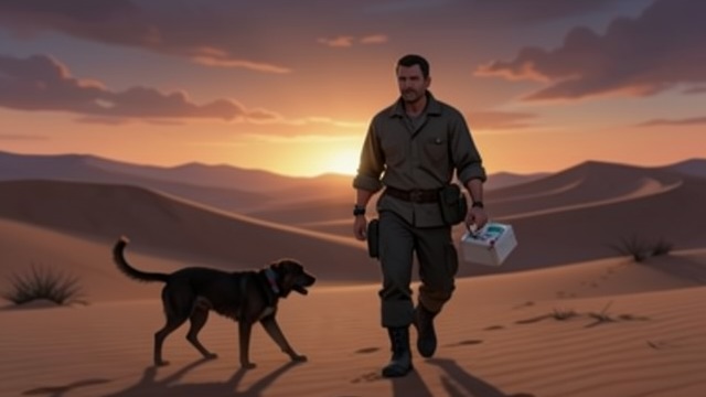 The Decision to Return from "East of the Mountains". The Decision to Return A changed responsibility Ben saves Rex from the wolfhounds, loses Tristan, and crosses the desert carrying his injured dog.