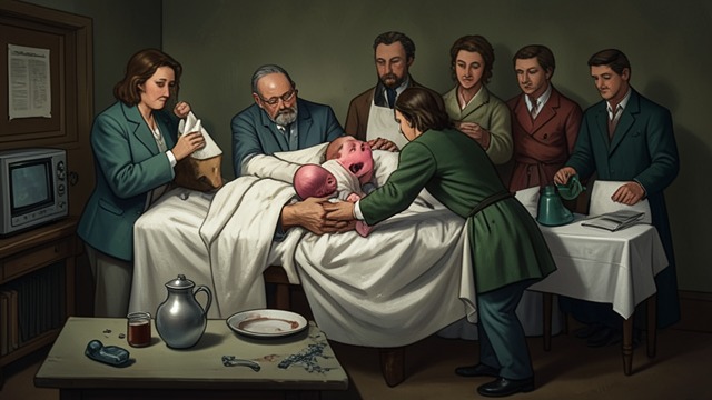 Delivering the Baby from "East of the Mountains". Delivering the Baby A dangerous labor Ben is summoned to help Doris, a fifteen-year-old who has been laboring for more than a day.