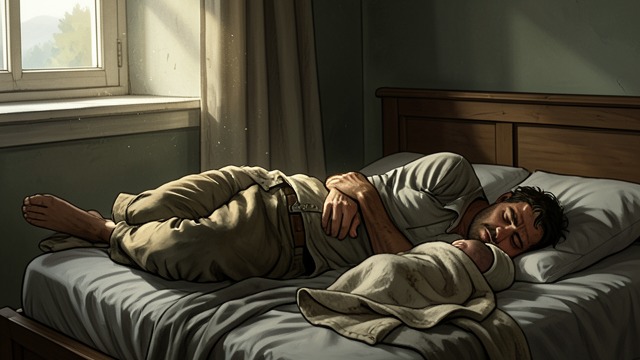 A Morning After from "East of the Mountains". A Morning After A child named The family names the baby Ellen Dolores. Ben sleeps through the morning after the ordeal, still weak from cancer and exertion.