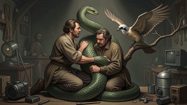 Indrajit’s Magic from "Ramayana". Indrajit’s Magic A hidden attacker Indrajit uses magic and concealment to strike Ráma and Lakshmaṇ with the serpent noose.
