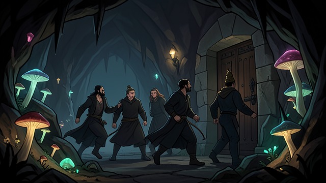 Lost in the Enchanted Cave from "Ramayana". Lost in the Enchanted Cave A hidden landscape The southern Vánars enter a dark cavern and lose their sense of direction.