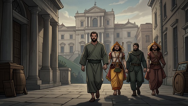 Leaving the Family from "Ramayana". Leaving the Family A moral separation Vibhíshaṇ leaves Lanká with four companions and approaches Ráma.