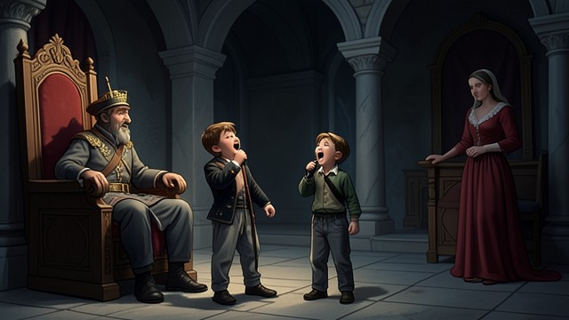The Sons Sing Their Father’s Story from "Ramayana". The Sons Sing Their Father’s Story The poem returns to court Kuśa and Lava sing Válmíki’s composition before Ráma, who hears his own life performed by two…