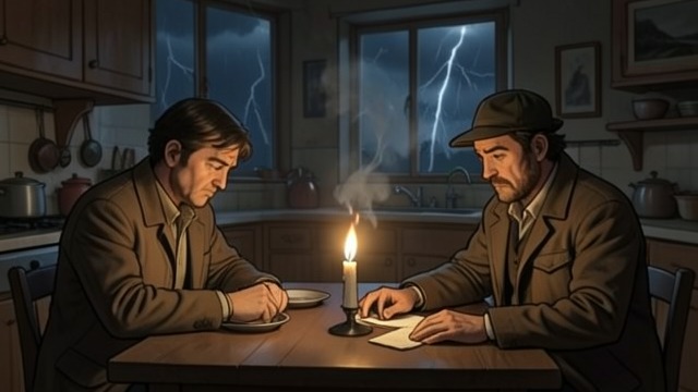Hospitality Becomes a Choice from "Firestarter". A farmer weighs the evidence Suspicion at the table Irv brings Andrew and Charlie home for lunch after noticing that they are traveling without luggage and…