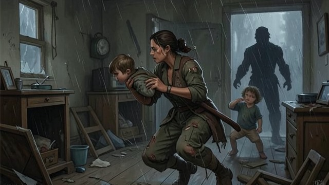 Engrasi’s Last Protection from "Legado en los huesos". The Refuge Is Attacked An Interrupted Sanctuary While Amaia is away, Engrasi remains at home with Ibai as the storm and power outage isolate the house.