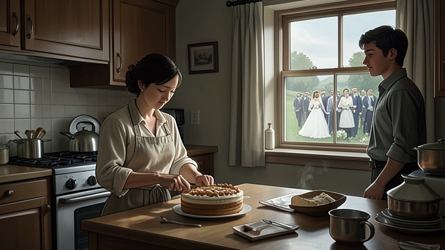A Future Room from "The Sky Is Everywhere". A Future Room Ordinary life returns Lennie and Gram bake for Uncle Big’s wedding, while Bailey’s remembered presence accompanies them.